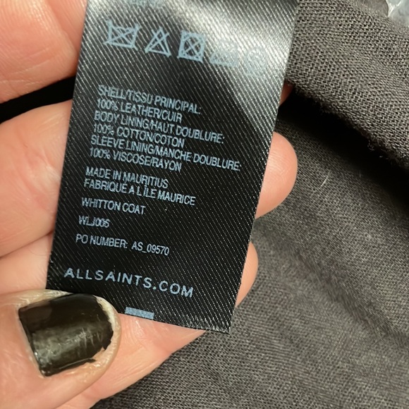 New all saints leather jacket - Picture 10 of 12